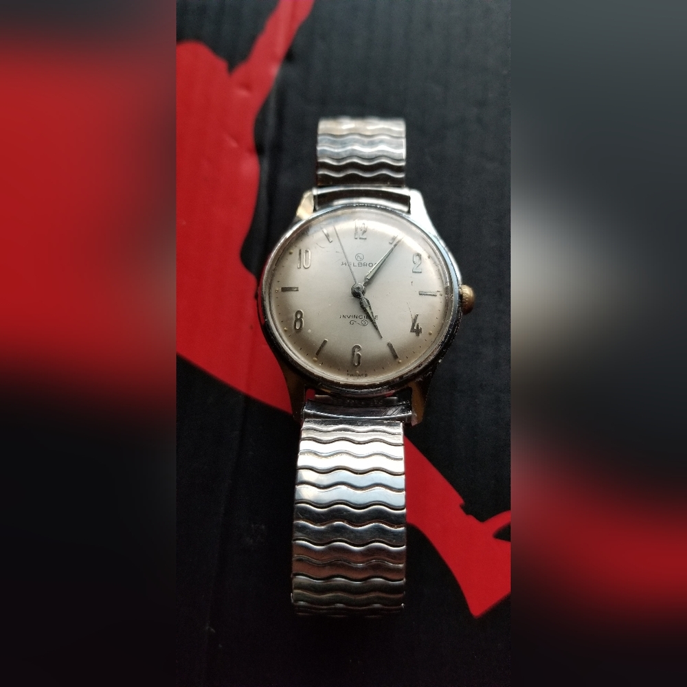 Helbros Invincible Manual Wind Made In France Running Great Ww2 Era